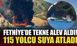 Fethiye’de Tekne Yangını Paniği: 115 Yolcu Denize Atlayarak Kurtuldu