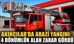 Akıncılar’da Arazi Yangını: 4 Dönümlük Alan Zarar Gördü