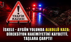 İskele - Aygün Yolunda Alkollü Kaza: Direksiyon Hakimiyetini Kaybetti, Taşlara Çarptı!
