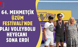 64. Mehmetçik Üzüm Festivali'nde Plaj Voleybolu Heyecanı Sona Erdi