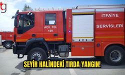 Tırın Lastiği Patladı, Alevler Dorseyi Sardı