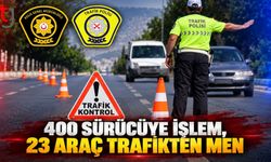 Ülke genelinde denetim: 400 sürücüye işlem yapıldı