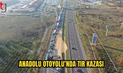 Anadolu Otoyolu’nda tır kazası trafiği aksattı