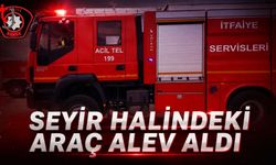 Lefkoşa-Girne Yolunda Araç Alev Aldı