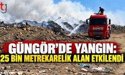 Güngör’de yangın alarmı: 25 bin metrekarelik alan etkilendi