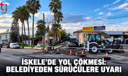YAĞIŞ SONRASI YOL ÇÖKTÜ, EKİPLER HAREKETE GEÇTİ