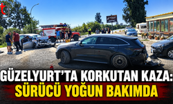 Güzelyurt’ta korkutan kaza: Sürücü yoğun bakımda