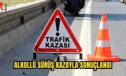 Direksiyon hakimiyetini kaybetti, araç yoldan çıktı