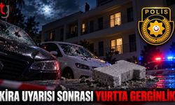 Yurdun damından parke taşı attı, araçlar zarar gördü