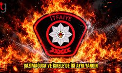 Gazimağusa ve İskele’de İki Ayrı Yangın