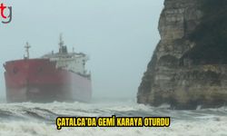 Çilingoz Sahili Açıklarında Gemi Karaya Oturdu
