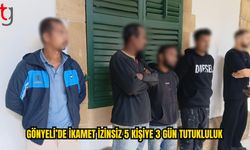 KKTC’de İzinsiz İkamet Eden 5 Kişi Tutuklandı