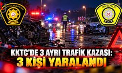 Lefkoşa-Gazimağusa Yolunda Araç Ağaca Çarptı