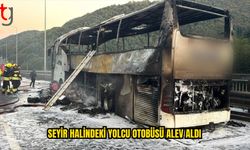 Bolu’da Seyir Halindeki Otobüste Yangın