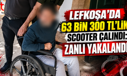 LEFKOŞA’DA 63 BİN 300 TL’LİK SCOOTER ÇALINDI: ZANLI YAKALANDI