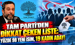 TAM PARTİ'DEN DİKKAT ÇEKEN LİSTE: YÜZDE 98 YENİ İSİM, 19 KADIN ADAY!