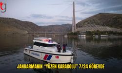 JANDARMANIN “YÜZEN KARAKOLU” KARAKAYA BARAJI’NDA GÖREVDE