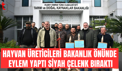 Hayvan üreticileri bakanlık önünde eylem yaptı
