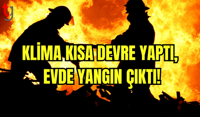 Gönyeli’de Klima Kısa Devre Yaptı, Yangın Çıktı