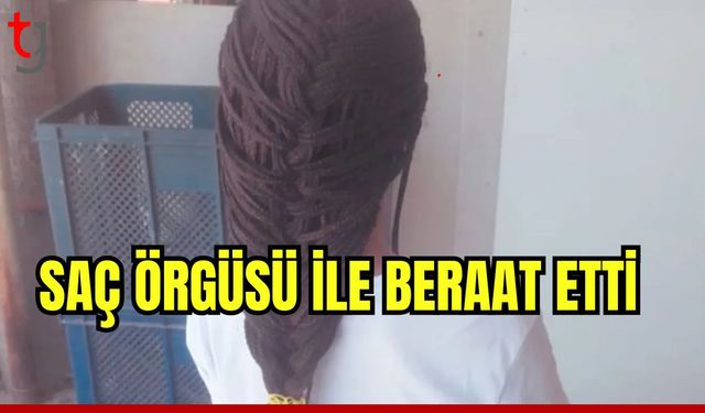 Saç örgüsü ile beraat etti