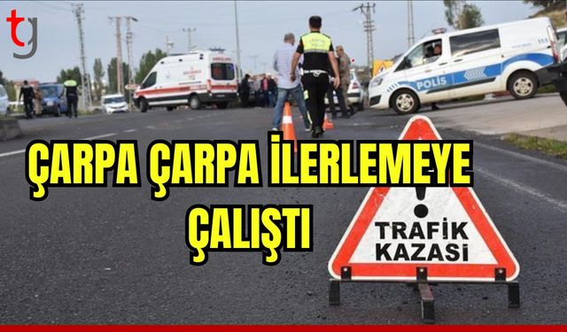 Çarpa çarpa ilerlemeye çalıştı