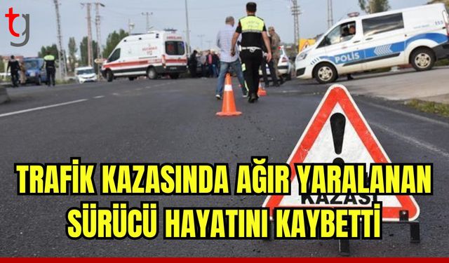 Trafik kazasında ağır yaralanan sürücü hayatını kaybetti