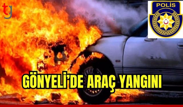 Gönyeli'de araç yangını