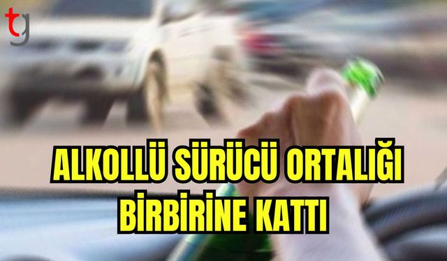 Alkollü sürücü ortalığı birbirine kattı