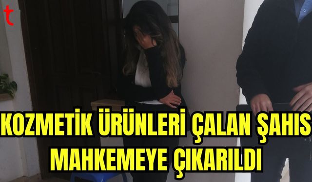 Kozmetik ürünleri çalan şahıs mahkemeye çıkarıldı