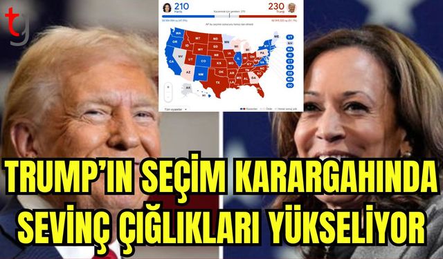 Trump'ın seçim karargahından sevinç çığlıkları yükseliyor