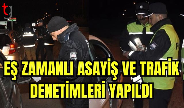 Eş zamanlı asayiş ve trafik denetimleri yapıldı