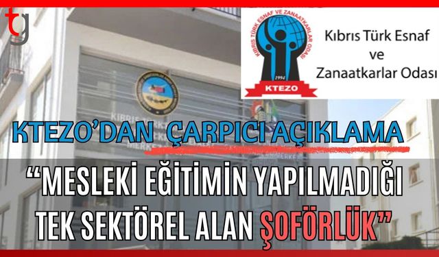 KTEZO'den çarpıcı açıklama: "Meslekİ eğitimin yapılmadığı tek sektörel alan şoförlük"