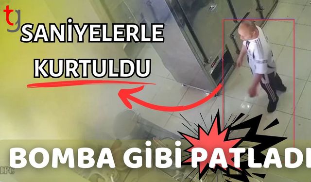 Saniyelerle kurtuldu: Bomba gibi patladı!