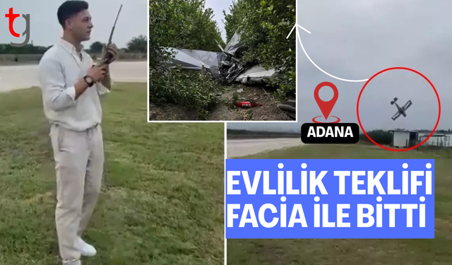 Düşen eğitim uçağı evlilik teklifi için havalanmış