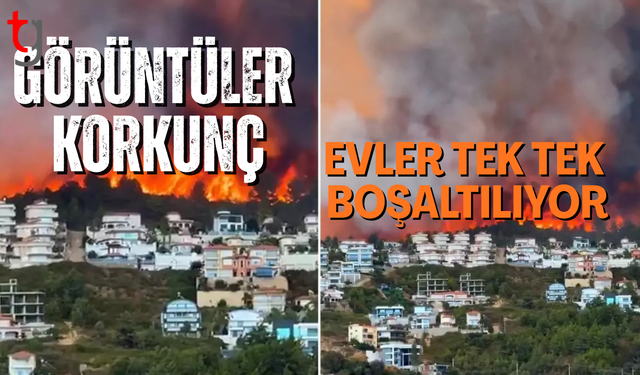 Antalya'daki orman yangını yerleşim yerlerine ulaştı