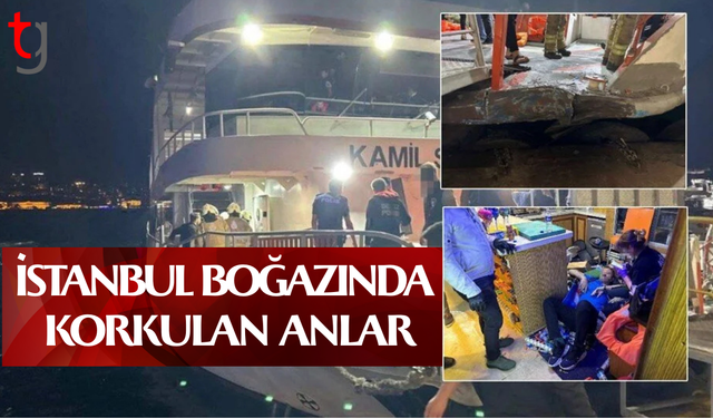Yolcu motoru ile kuru yük gemisi çarpıştı