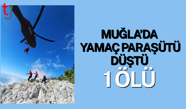 Muğla'nın Fethiye ilçesinde yamaç paraşütü kayalık alana düştü