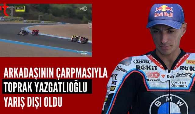 Superpole'de rakibinin çarpması sonucu yarışı bitiremedi