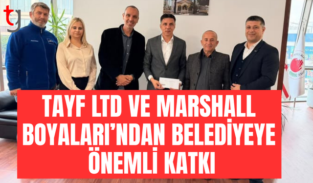 Tayf Ltd ve Marshall Boyaları’ndan belediyeye boya desteği
