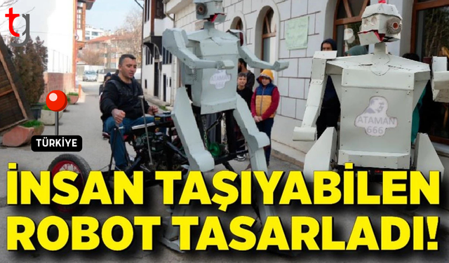 Kastamonu'da hurda malzemelerden robot yaptı
