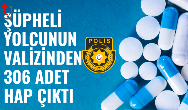 Ercan’da şüpheli yolcunun valizinden 306 hap çıktı