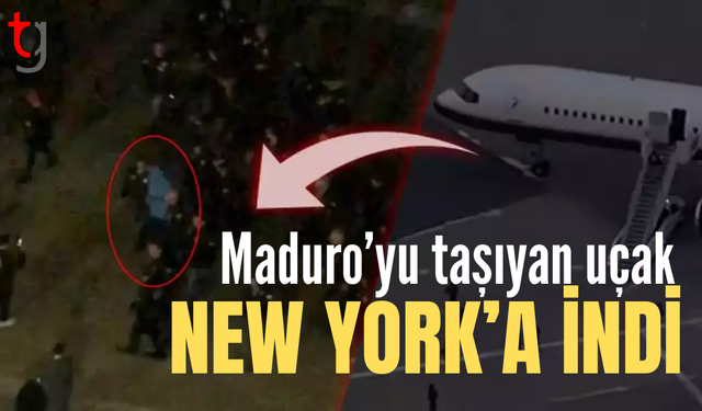 Maduro'yu taşıyan uçak New York'a indi