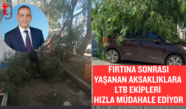 Fırtınaya rağmen belediye ekipleri aksaklıklara müdahale ediyor