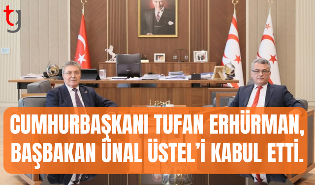 Cumhurbaşkanı Erhürman ile Başbakan Üstel bir araya geldi