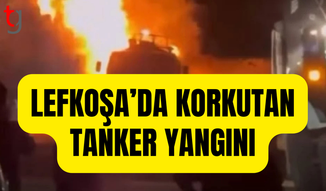 Katran yüklü araç alev aldı, maddi hasar oluştu