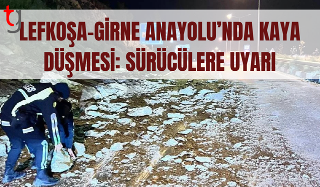 Darboğaz mevkiinde tehlike! Yola kaya parçaları düştü