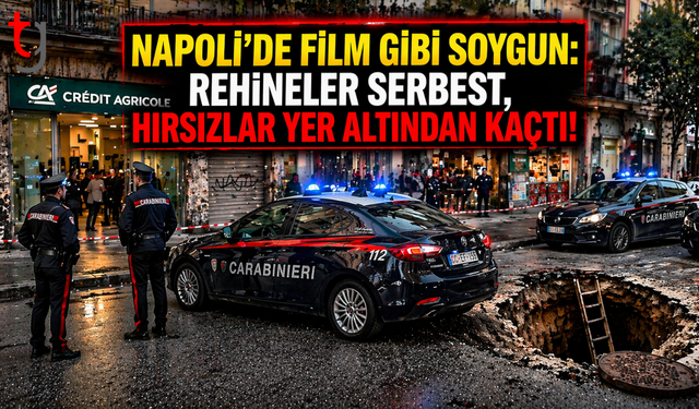 Napoli’de film gibi banka soygunu: Rehineler serbest, soyguncular delikten kaçtı