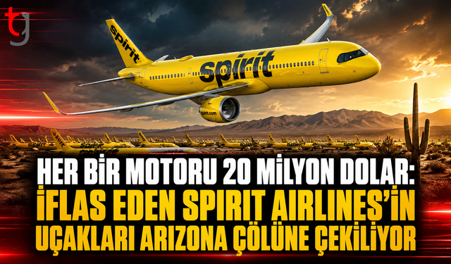Her Bir Motoru 20 Milyon Dolar: İflas Eden Spirit Airlines’ın Uçakları Arizona Çölüne Çekiliyor