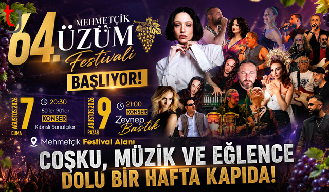 64. Mehmetçik Üzüm Festivali Başlıyor: Coşku, Müzik ve Eğlence Dolu Bir Hafta Kapıda!