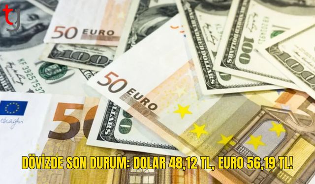 Euro 56,19 TL, Sterlin 65,67 TL’den Satılıyor